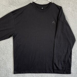 Oner Active T-Shirt Tee Mens XL Black Long Sleeve Crewneck Stretch Logo Athletic